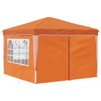 Produktbild för Pop-up Partytält 288 x 288 x 245 cm Orange Oxford Tyg
