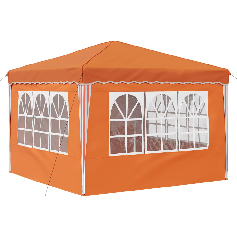 Produktbild för Pop-up Partytält 288 x 288 x 245 cm Orange Oxford Tyg