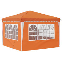 Produktbild för Pop-up Partytält 288 x 288 x 245 cm Orange Oxford Tyg