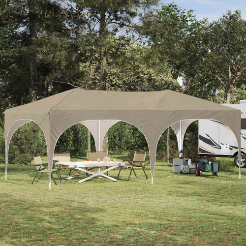 vidaXL Pop-up Partytält 575 x 288 x 245 cm Gräddvit Oxford Tyg