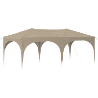 Produktbild för Pop-up Partytält 575 x 288 x 245 cm Gräddvit Oxford Tyg