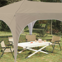 Produktbild för Pop-up Partytält 575 x 288 x 245 cm Gräddvit Oxford Tyg