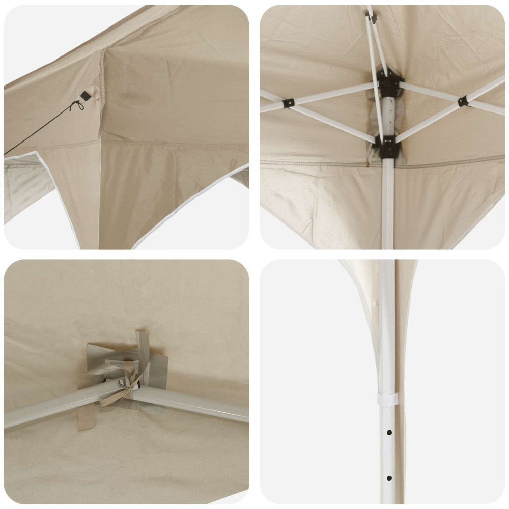 Produktbild för Pop-up Partytält 575 x 288 x 245 cm Gräddvit Oxford Tyg