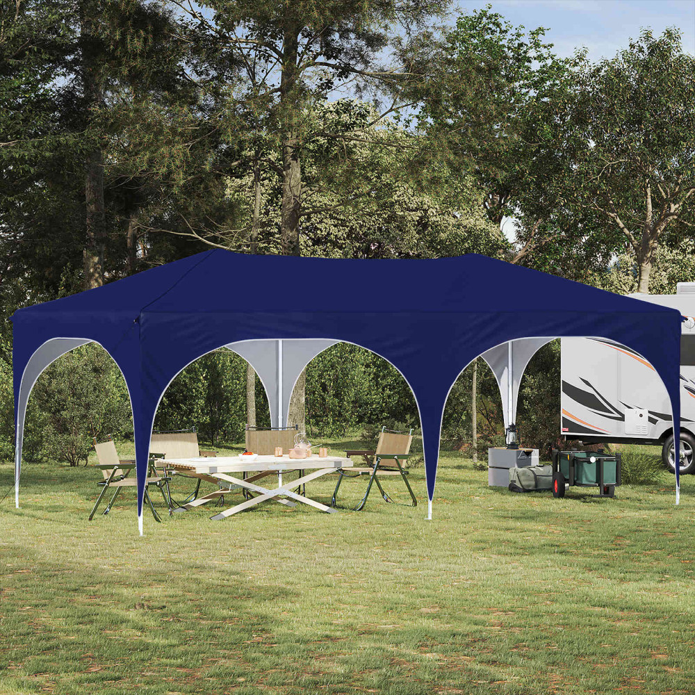 Produktbild för Pop-up Partytält 575 x 288 x 245 cm Blå Oxford Tyg