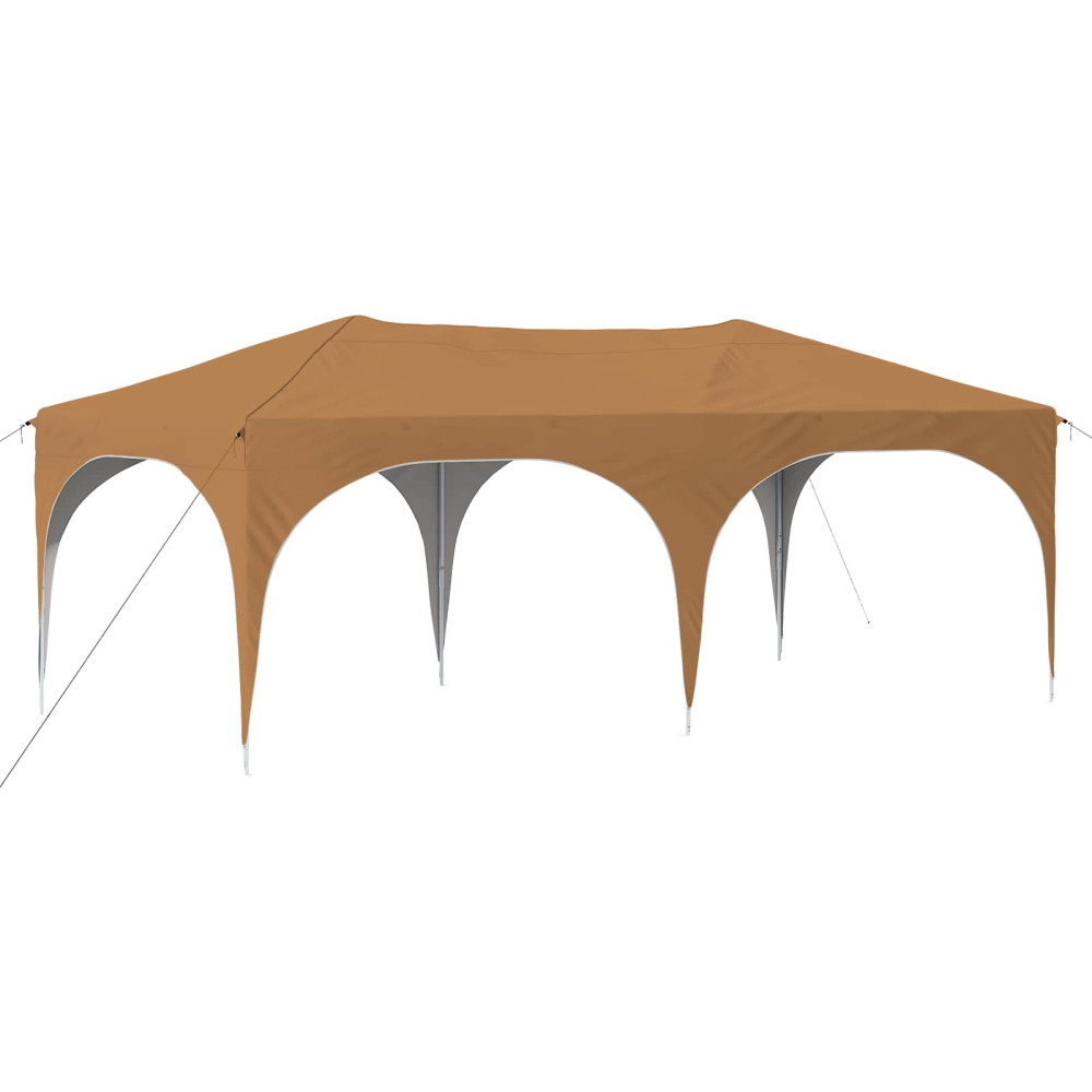 Produktbild för Pop-up Partytält 575 x 288 x 245 cm Beige Oxford Tyg