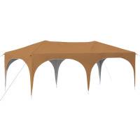Produktbild för Pop-up Partytält 575 x 288 x 245 cm Beige Oxford Tyg
