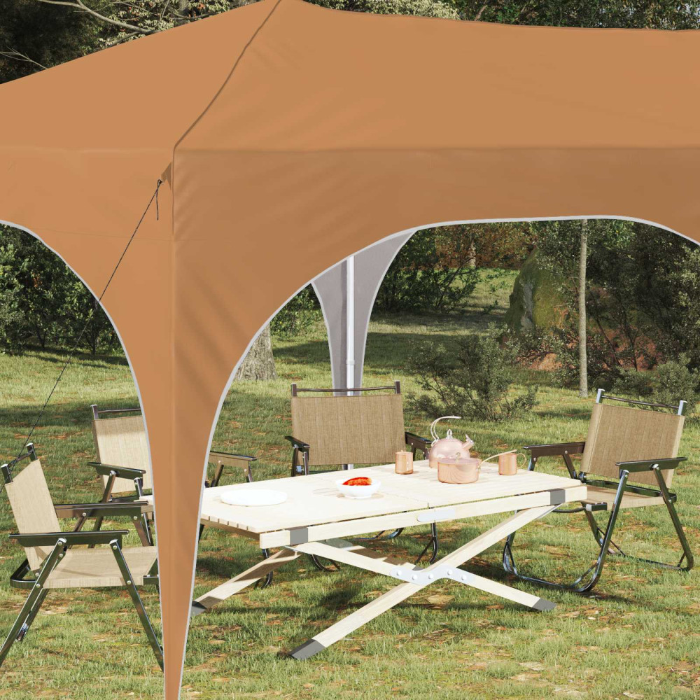 Produktbild för Pop-up Partytält 575 x 288 x 245 cm Beige Oxford Tyg