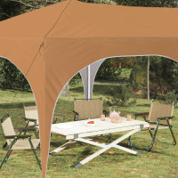 Produktbild för Pop-up Partytält 575 x 288 x 245 cm Beige Oxford Tyg