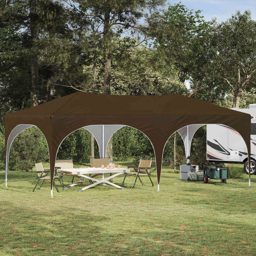 vidaXL Pop-up Partytält 575 x 288 x 245 cm Taupe Oxford Tyg