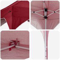 Produktbild för Pop-up Partytält 575 x 288 x 245 cm Vinröd Oxford Tyg