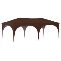 Produktbild för Pop-up Partytält 575 x 288 x 245 cm Brun Oxford Tyg