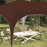 Produktbild för Pop-up Partytält 575 x 288 x 245 cm Brun Oxford Tyg