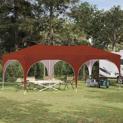 vidaXL Pop-up Partytält 575 x 288 x 245 cm Terracotta Oxford Tyg