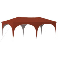 Produktbild för Pop-up Partytält 575 x 288 x 245 cm Terracotta Oxford Tyg