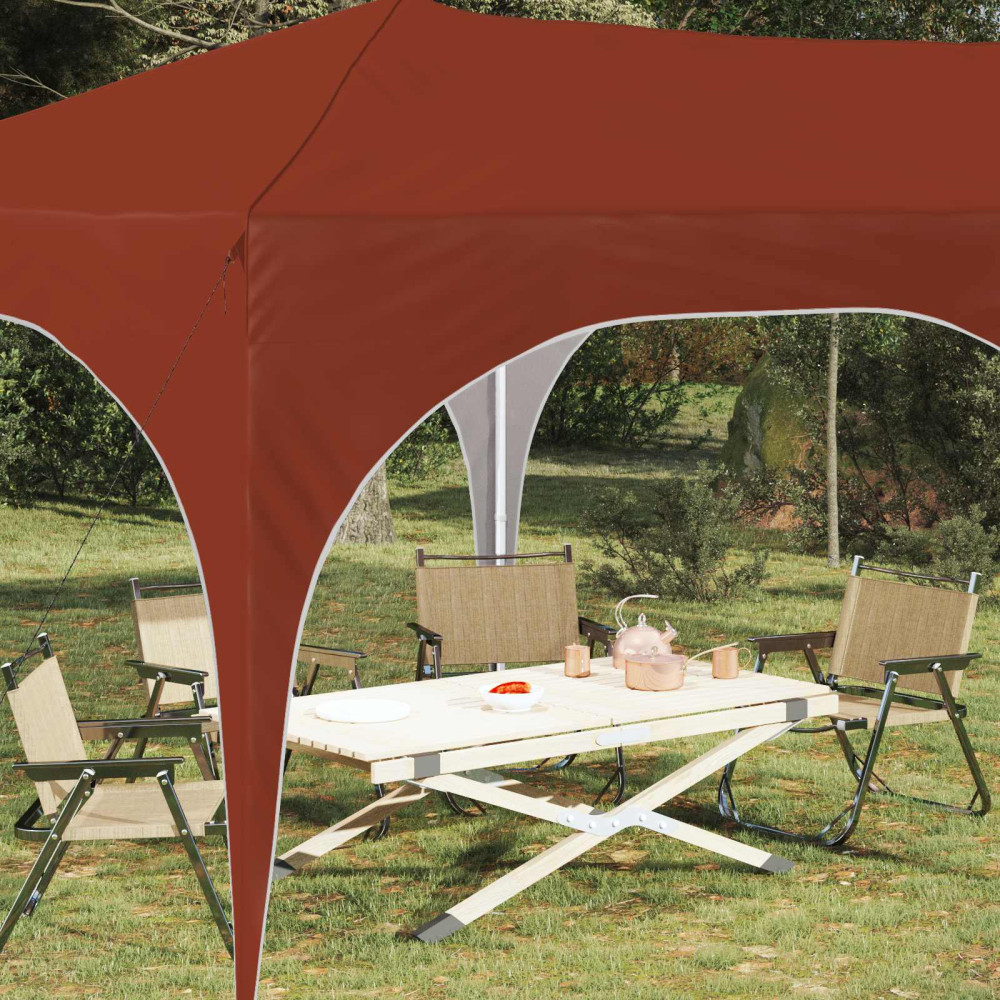 Produktbild för Pop-up Partytält 575 x 288 x 245 cm Terracotta Oxford Tyg