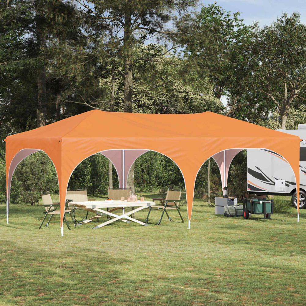 Produktbild för Pop-up Partytält 575 x 288 x 245 cm Orange Oxford Tyg