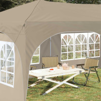 Produktbild för Pop-up Partytält 575 x 288 x 245 cm Gräddvit Oxford Tyg