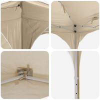 Produktbild för Pop-up Partytält 575 x 288 x 245 cm Gräddvit Oxford Tyg