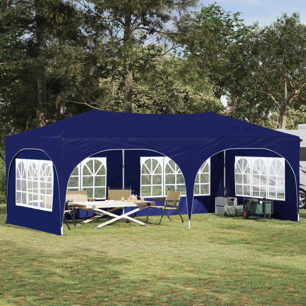 Produktbild för Pop-up Partytält 575 x 288 x 245 cm Blå Oxford Tyg