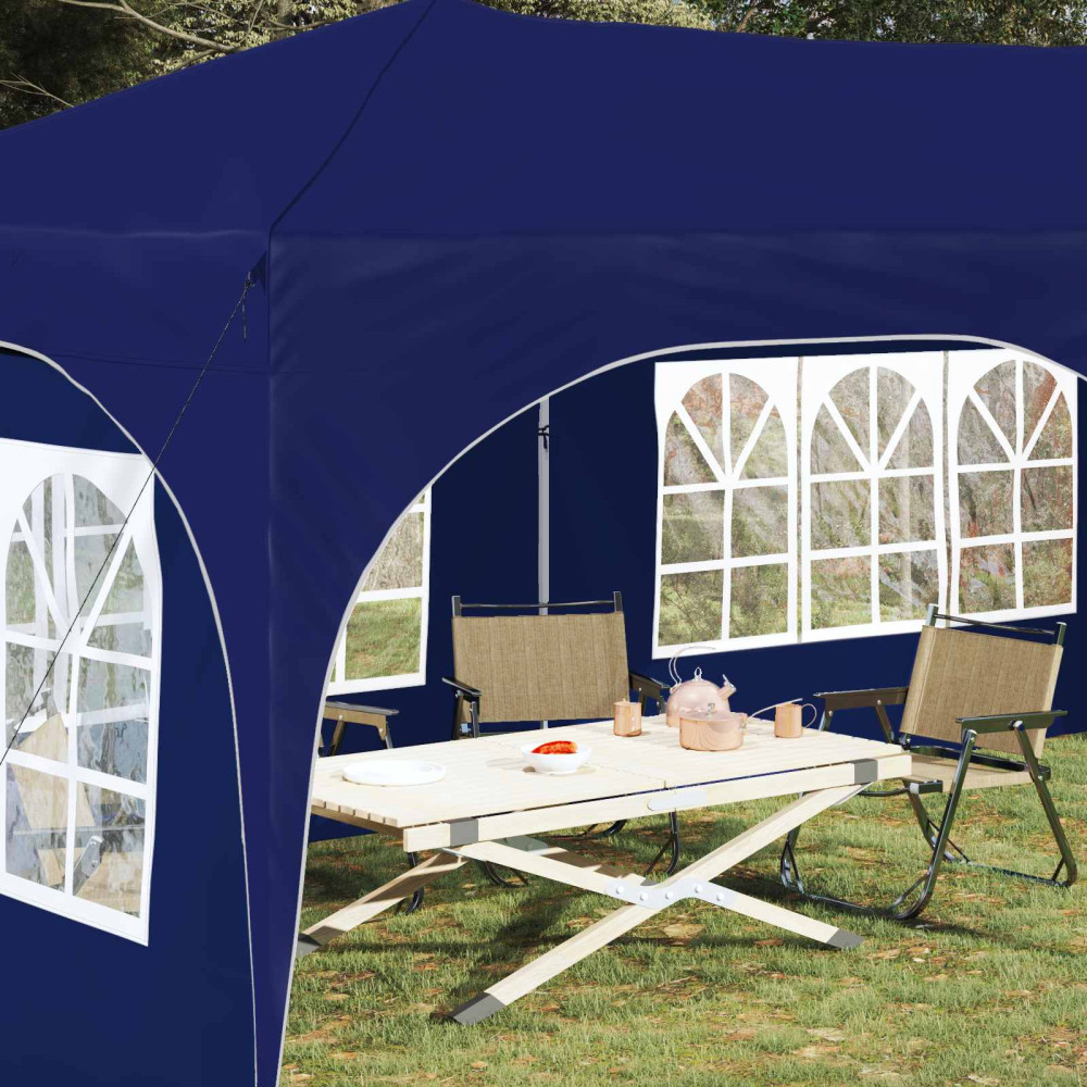 Produktbild för Pop-up Partytält 575 x 288 x 245 cm Blå Oxford Tyg