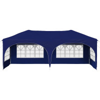 Produktbild för Pop-up Partytält 575 x 288 x 245 cm Blå Oxford Tyg