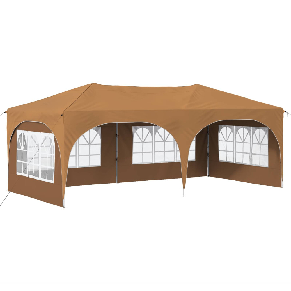 Produktbild för Pop-up Partytält 575 x 288 x 245 cm Beige Oxford Tyg