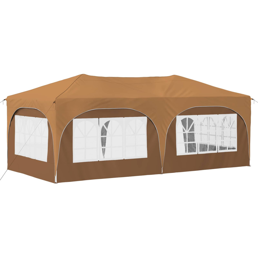 Produktbild för Pop-up Partytält 575 x 288 x 245 cm Beige Oxford Tyg