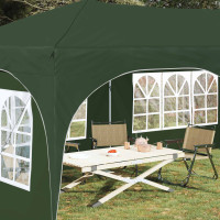 Produktbild för Pop-up Partytält 575 x 288 x 245 cm Grön Oxford Tyg
