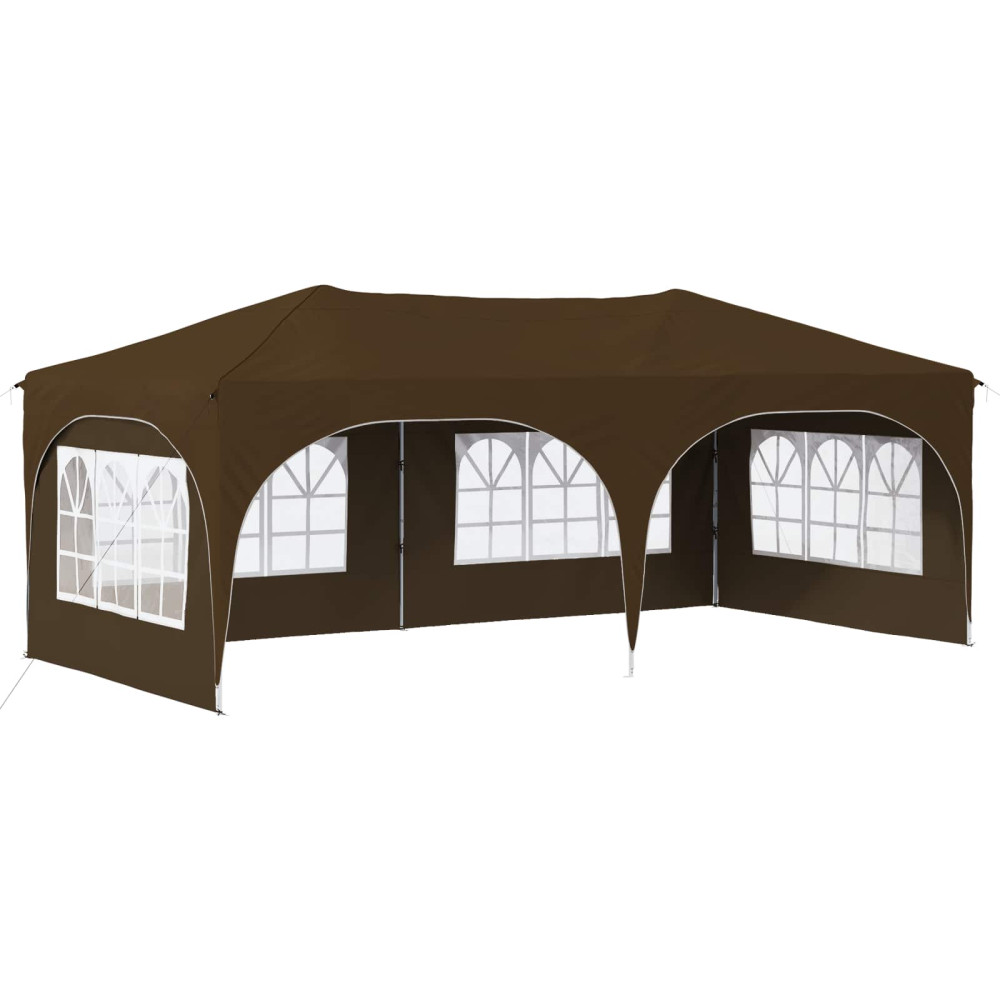 Produktbild för Pop-up Partytält 575 x 288 x 245 cm Taupe Oxford Tyg