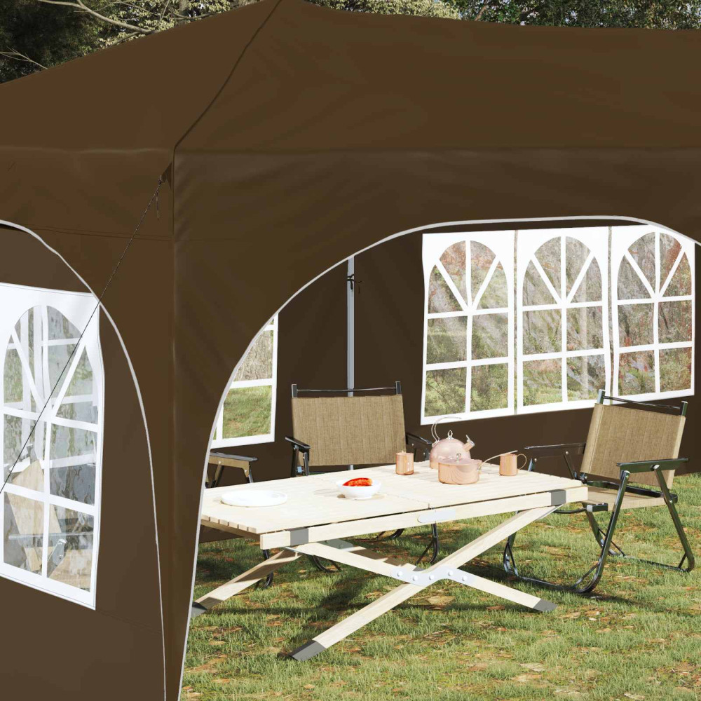 Produktbild för Pop-up Partytält 575 x 288 x 245 cm Taupe Oxford Tyg