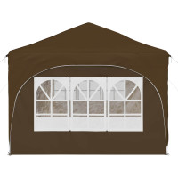 Produktbild för Pop-up Partytält 575 x 288 x 245 cm Taupe Oxford Tyg