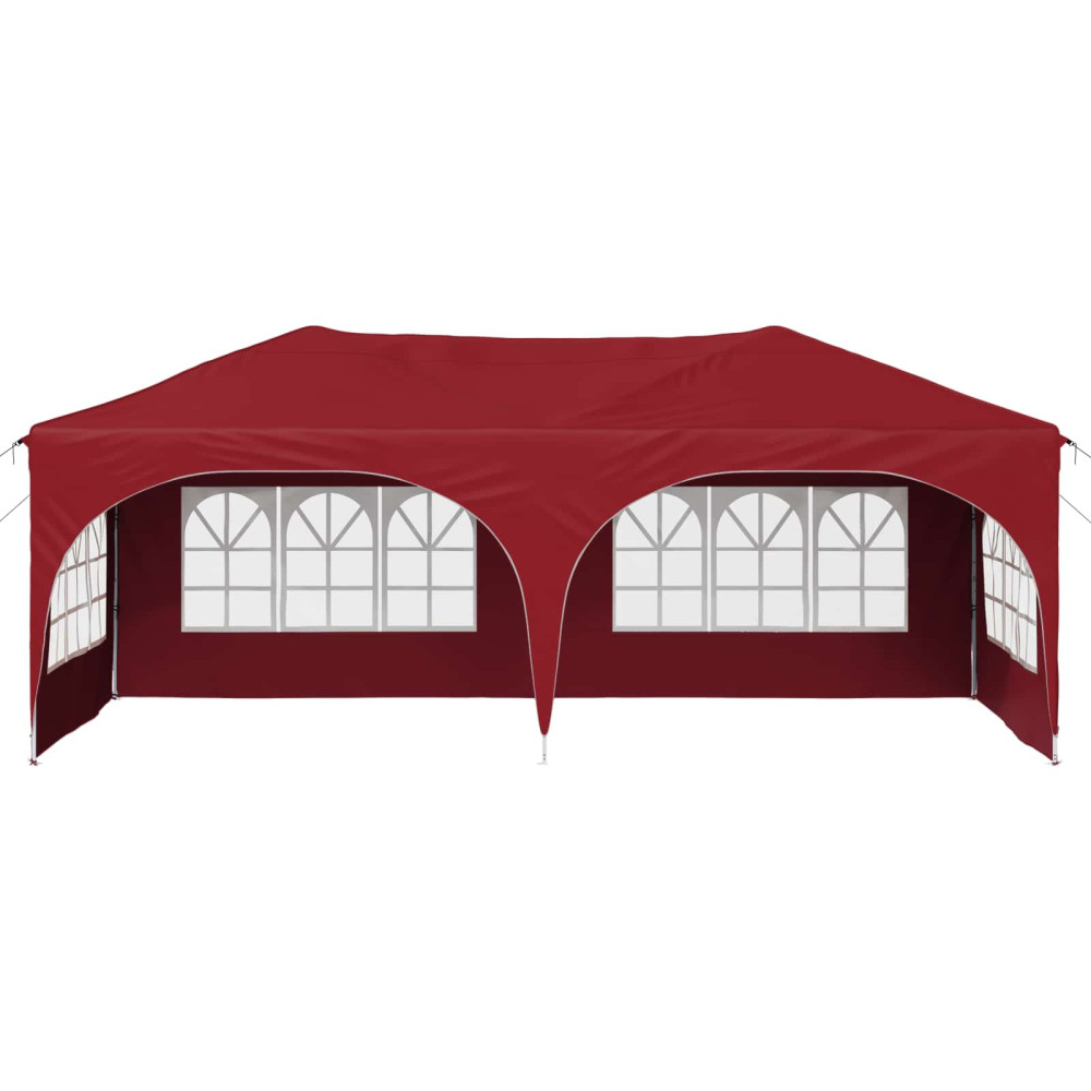 Produktbild för Pop-up Partytält 575 x 288 x 245 cm Vinröd Oxford Tyg