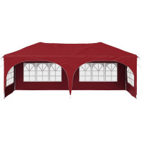 Produktbild för Pop-up Partytält 575 x 288 x 245 cm Vinröd Oxford Tyg