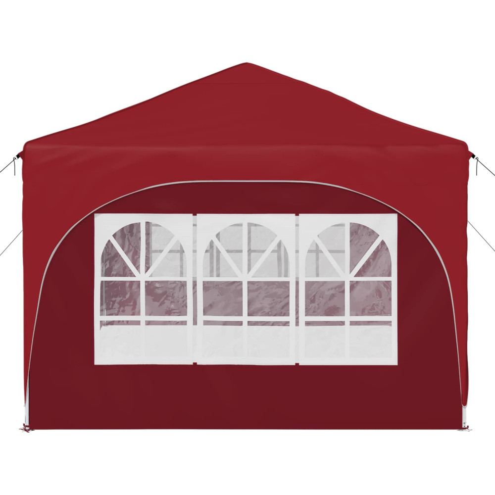 Produktbild för Pop-up Partytält 575 x 288 x 245 cm Vinröd Oxford Tyg