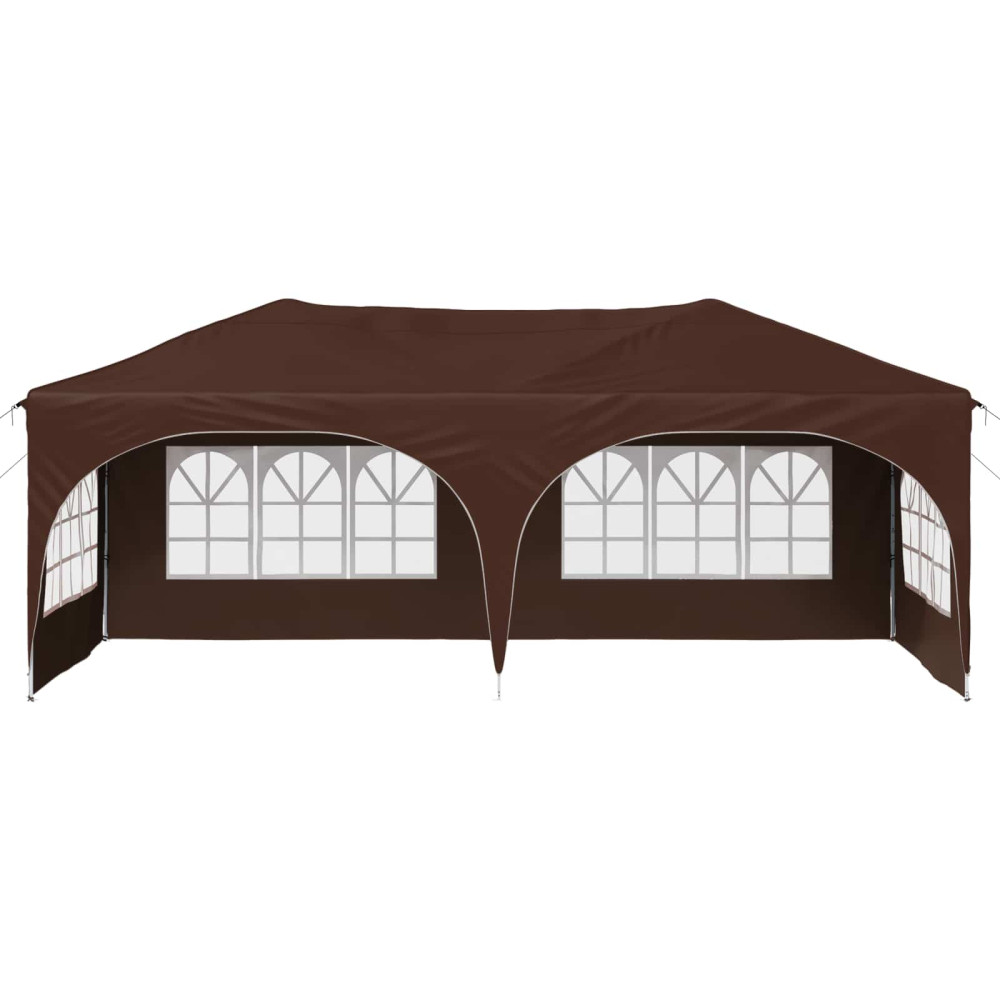 Produktbild för Pop-up Partytält 575 x 288 x 245 cm Brun Oxford Tyg