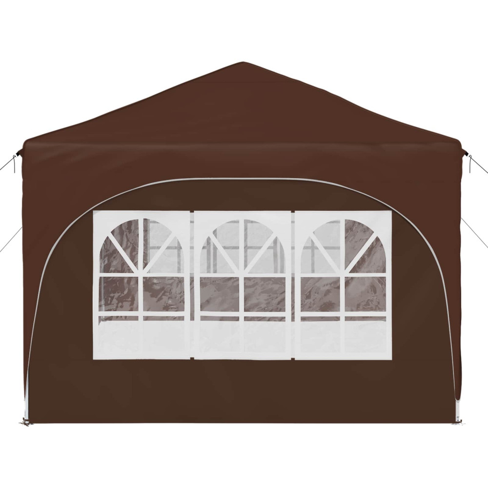 Produktbild för Pop-up Partytält 575 x 288 x 245 cm Brun Oxford Tyg