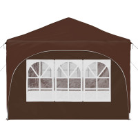 Produktbild för Pop-up Partytält 575 x 288 x 245 cm Brun Oxford Tyg