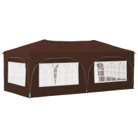 Produktbild för Pop-up Partytält 575 x 288 x 245 cm Brun Oxford Tyg