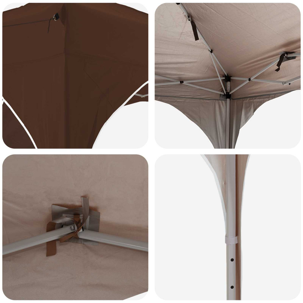 Produktbild för Pop-up Partytält 575 x 288 x 245 cm Brun Oxford Tyg