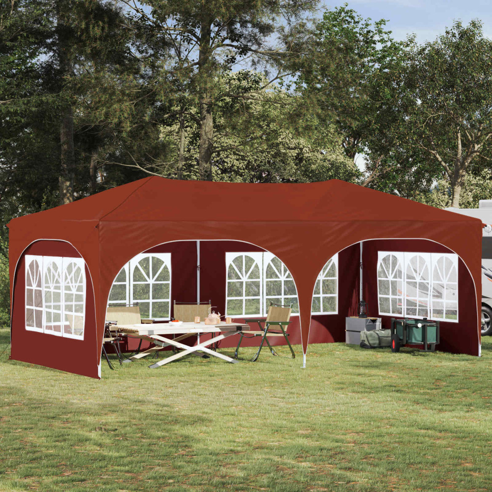 Produktbild för Pop-up Partytält 575 x 288 x 245 cm Terracotta Oxford Tyg