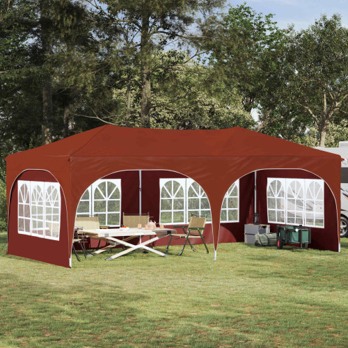 vidaXL Pop-up Partytält 575 x 288 x 245 cm Terracotta Oxford Tyg