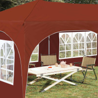 Produktbild för Pop-up Partytält 575 x 288 x 245 cm Terracotta Oxford Tyg