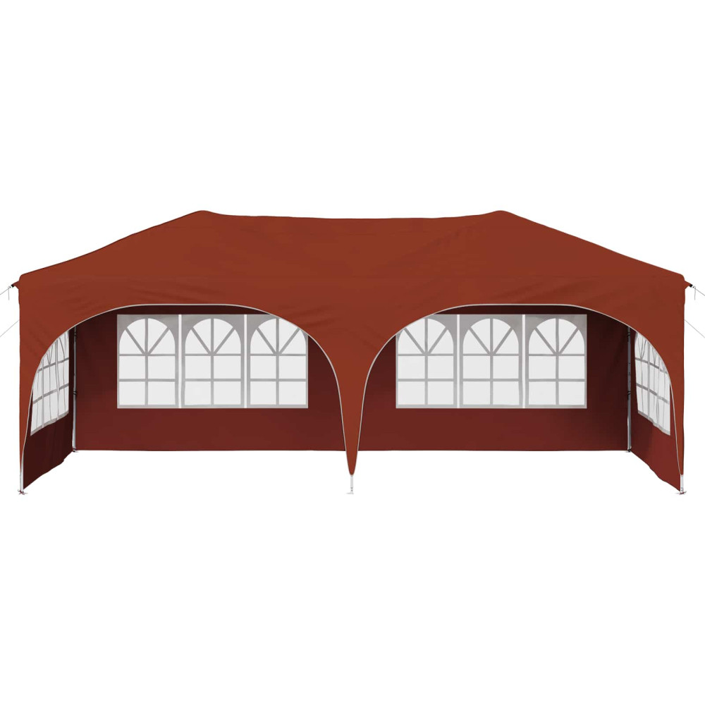 Produktbild för Pop-up Partytält 575 x 288 x 245 cm Terracotta Oxford Tyg