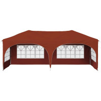 Produktbild för Pop-up Partytält 575 x 288 x 245 cm Terracotta Oxford Tyg