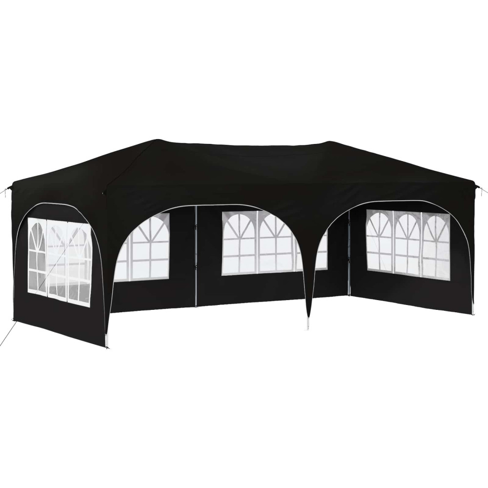 Produktbild för Pop-up Partytält 575 x 288 x 245 cm Svart Oxford Tyg
