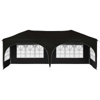Produktbild för Pop-up Partytält 575 x 288 x 245 cm Svart Oxford Tyg