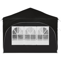Produktbild för Pop-up Partytält 575 x 288 x 245 cm Svart Oxford Tyg