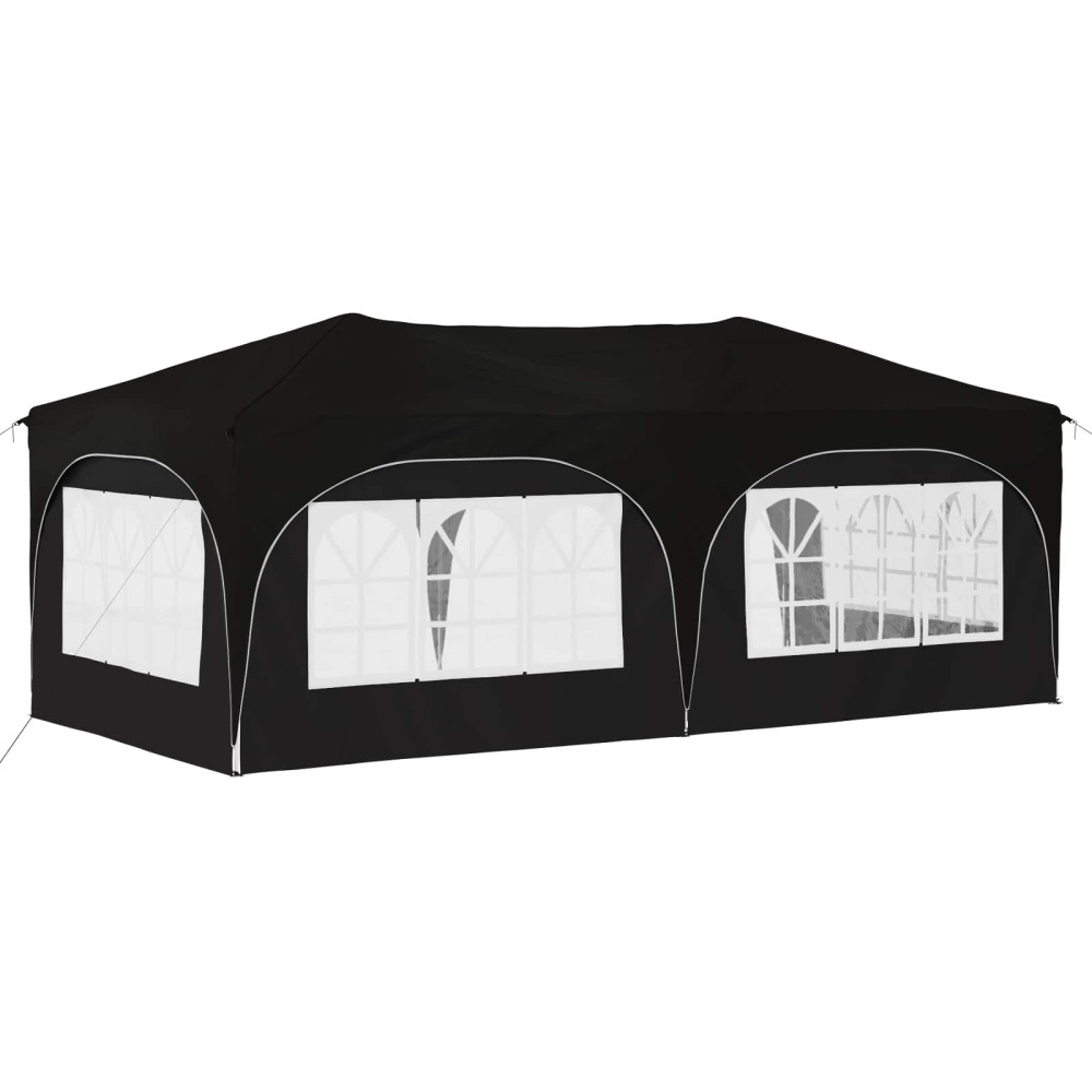 Produktbild för Pop-up Partytält 575 x 288 x 245 cm Svart Oxford Tyg