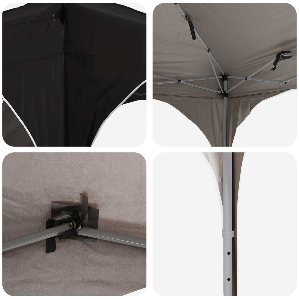 Produktbild för Pop-up Partytält 575 x 288 x 245 cm Svart Oxford Tyg