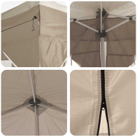 Produktbild för Pop-up Partytält 575 x 288 x 245 cm Gräddvit Oxford Tyg